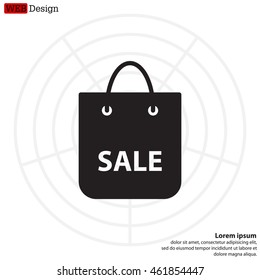 shopping bag - vector icon