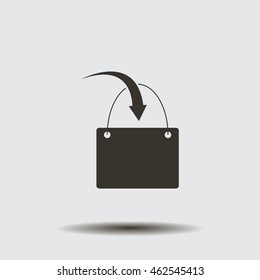 shopping bag - vector icon
