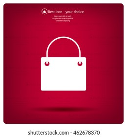 shopping bag - vector icon