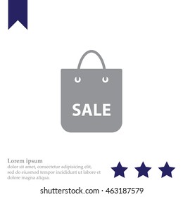 shopping bag - vector icon