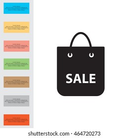 shopping bag - vector icon