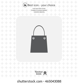 shopping bag - vector icon