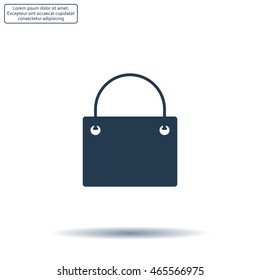 shopping bag - vector icon