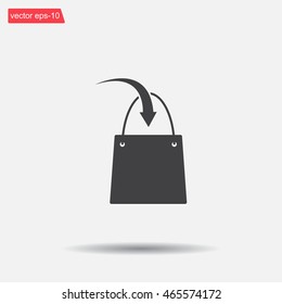shopping bag - vector icon