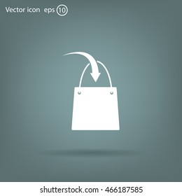 shopping bag - vector icon