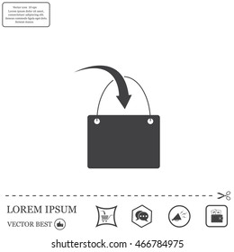 shopping bag - vector icon