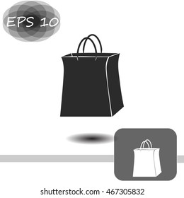 Shopping bag vector icon