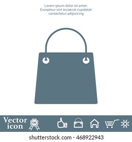 shopping bag - vector icon