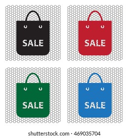 shopping bag - vector icon