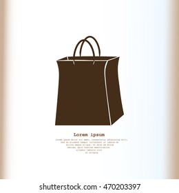 Shopping bag vector icon