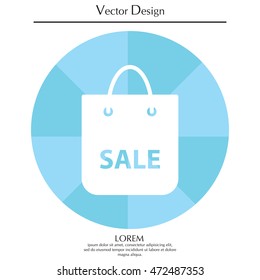 shopping bag - vector icon