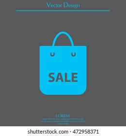 shopping bag - vector icon