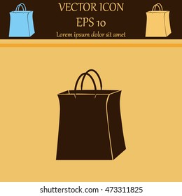 Shopping bag vector icon