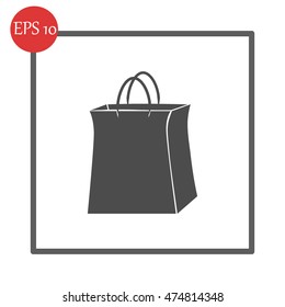 Shopping bag vector icon