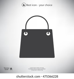 shopping bag - vector icon