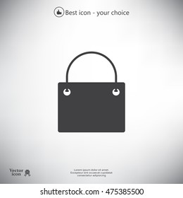 shopping bag - vector icon