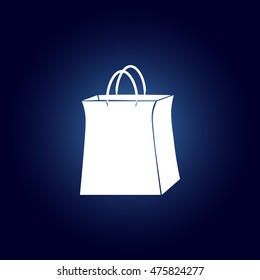 Shopping bag vector icon