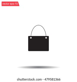 shopping bag - vector icon
