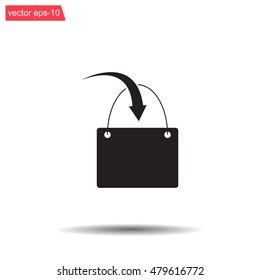 shopping bag - vector icon