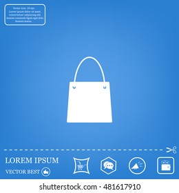 shopping bag - vector icon