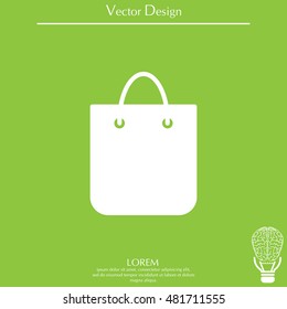 shopping bag - vector icon