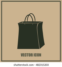 Shopping bag vector icon