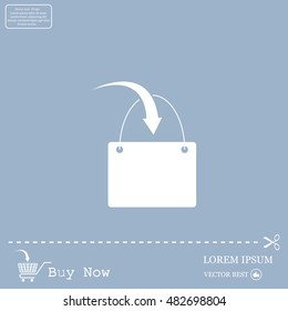 shopping bag - vector icon