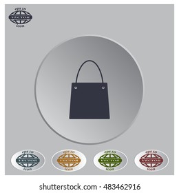 shopping bag - vector icon