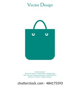 shopping bag - vector icon