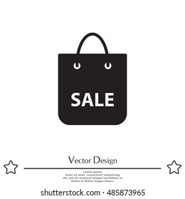 shopping bag - vector icon