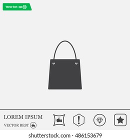 shopping bag - vector icon