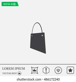 shopping bag - vector icon