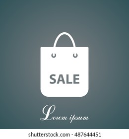shopping bag - vector icon