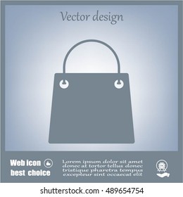 shopping bag - vector icon