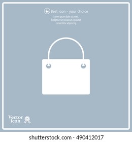 shopping bag - vector icon
