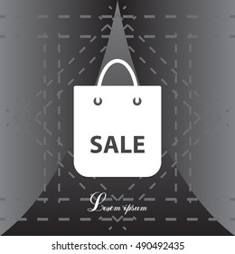 shopping bag - vector icon