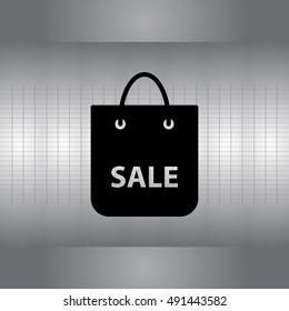 shopping bag - vector icon