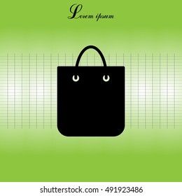 shopping bag - vector icon