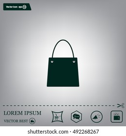 shopping bag - vector icon