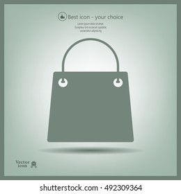shopping bag - vector icon