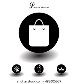shopping bag - vector icon