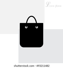 shopping bag - vector icon
