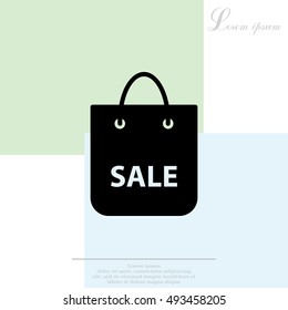 shopping bag - vector icon