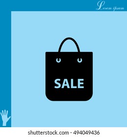 shopping bag - vector icon