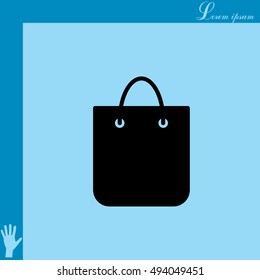 shopping bag - vector icon