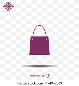 shopping bag - vector icon