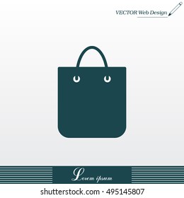 shopping bag - vector icon