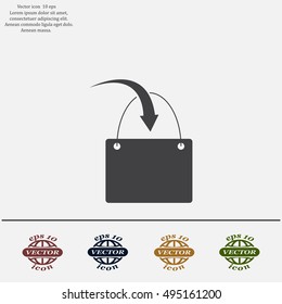 shopping bag - vector icon