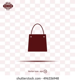 shopping bag - vector icon