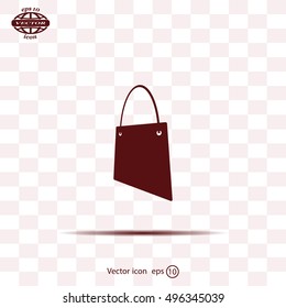 shopping bag - vector icon
